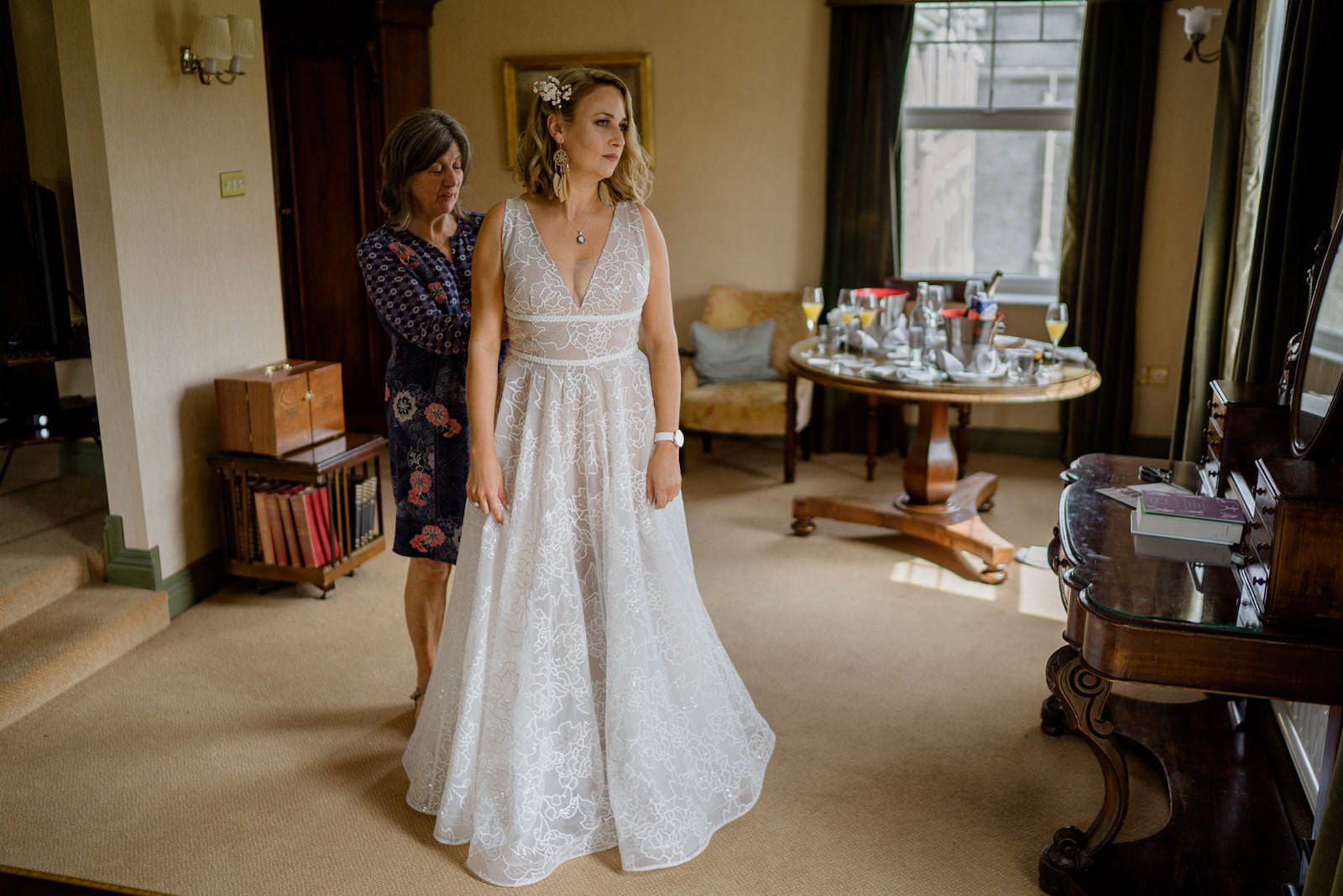  Dromquinna Manor wedding bride in the morning