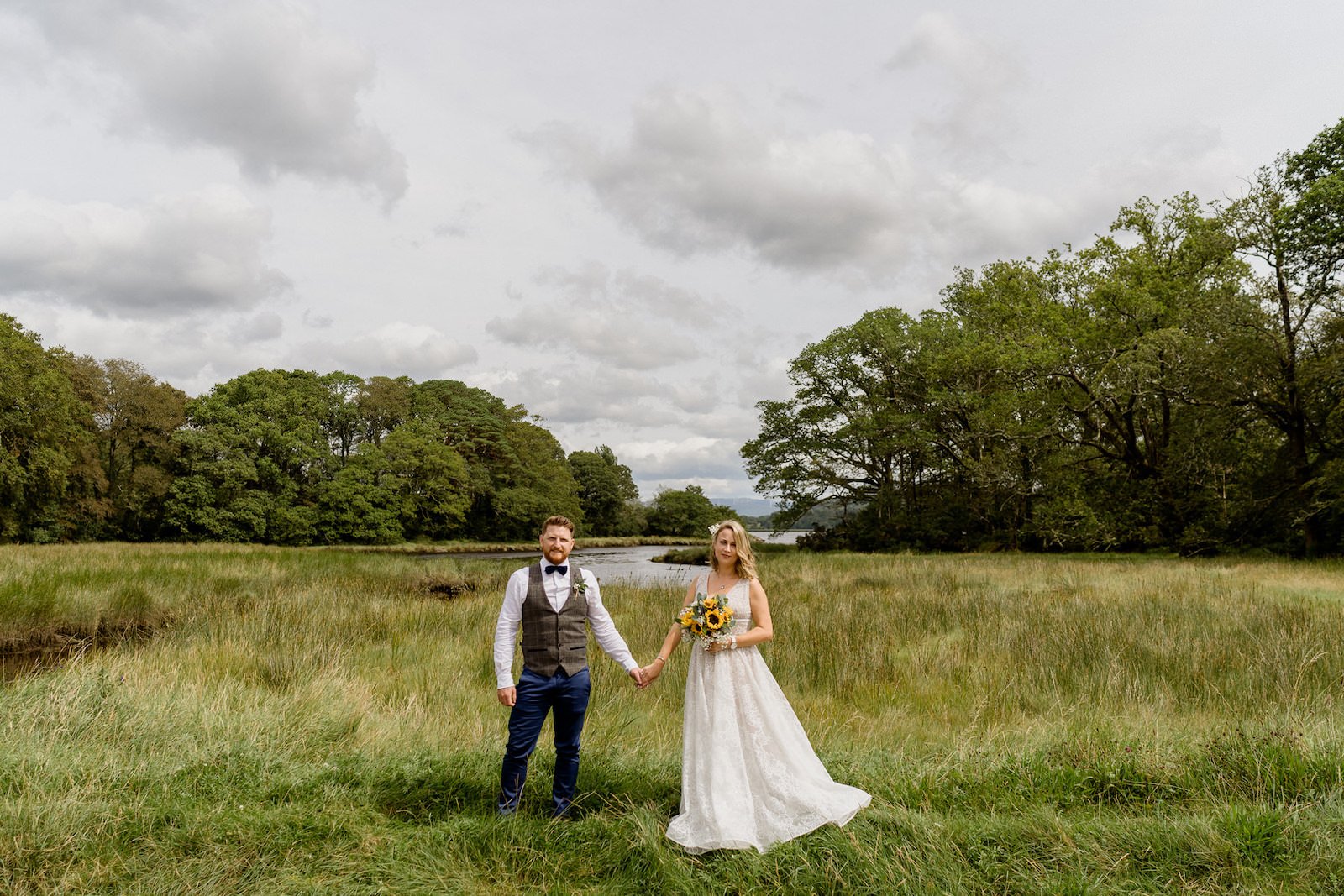  Dromquinna Manor wedding bride and groom