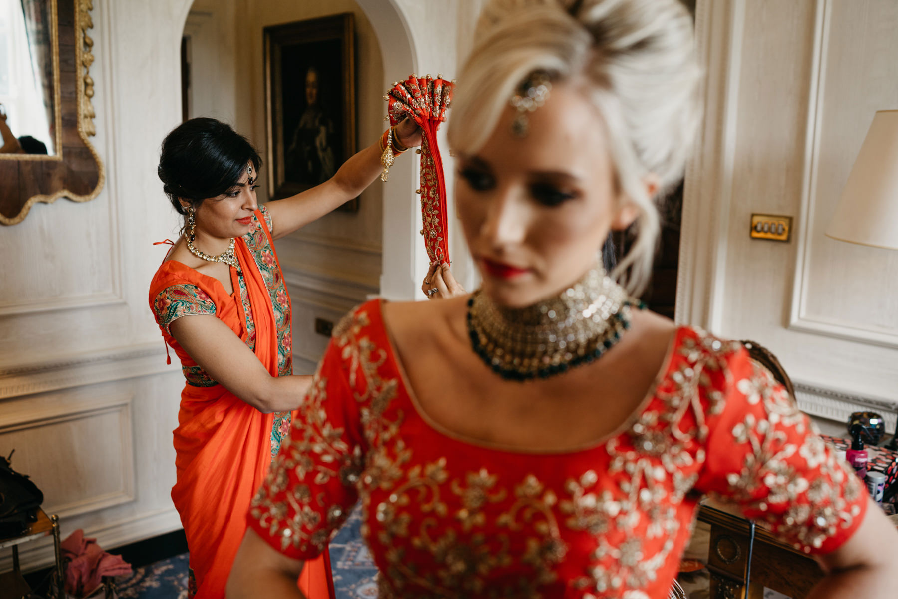 Vibrant Hindu Irish wedding photography | The K Club wedding venue 37