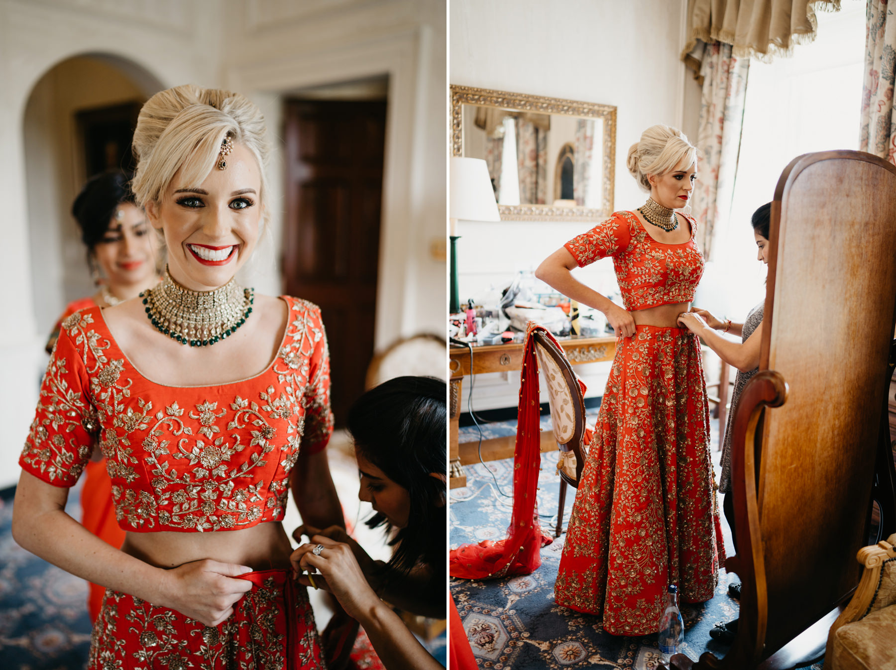 Vibrant Hindu Irish wedding photography | The K Club wedding venue 39