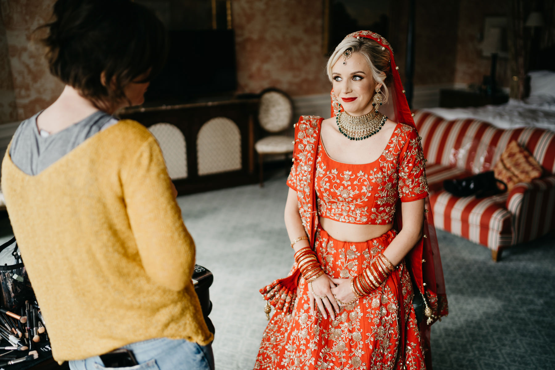 Vibrant Hindu Irish wedding photography | The K Club wedding venue 49