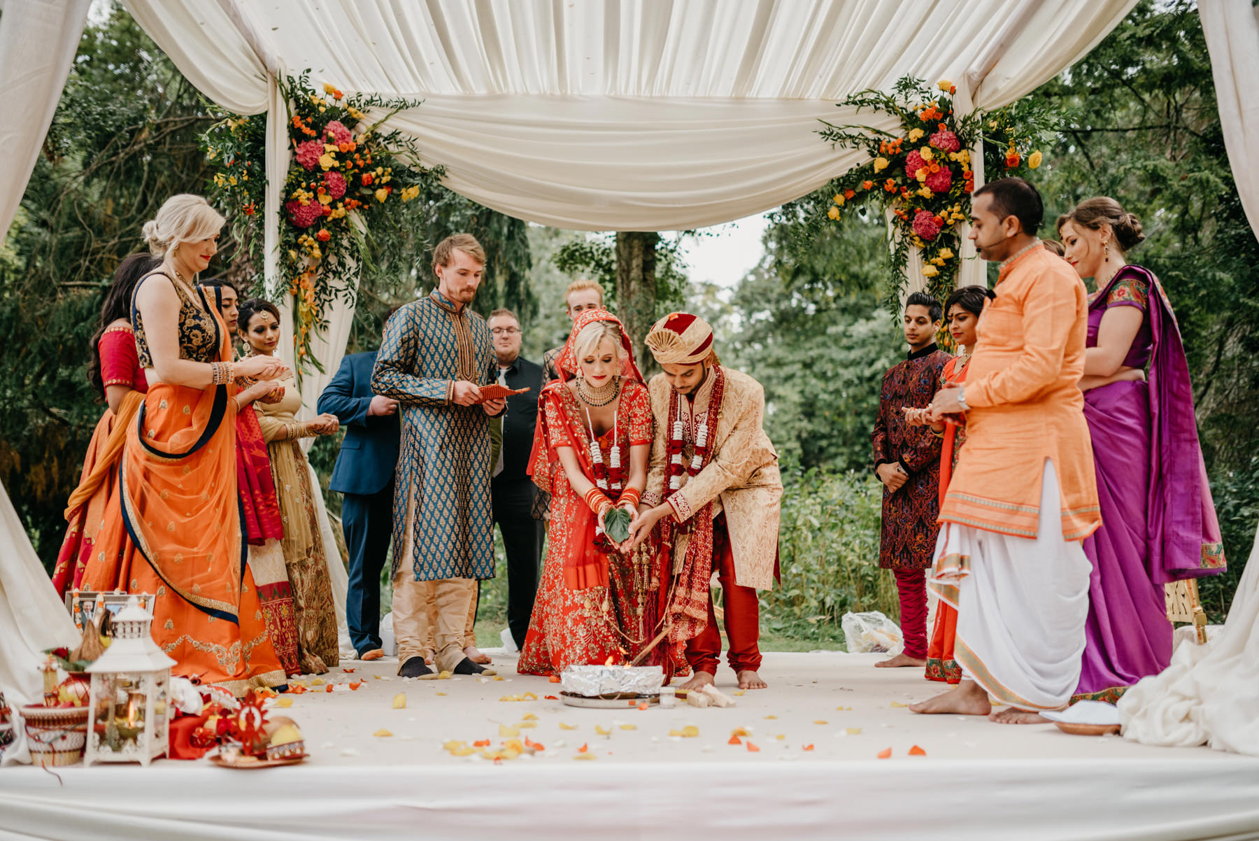 Vibrant Hindu Irish wedding photography | The K Club wedding venue 136