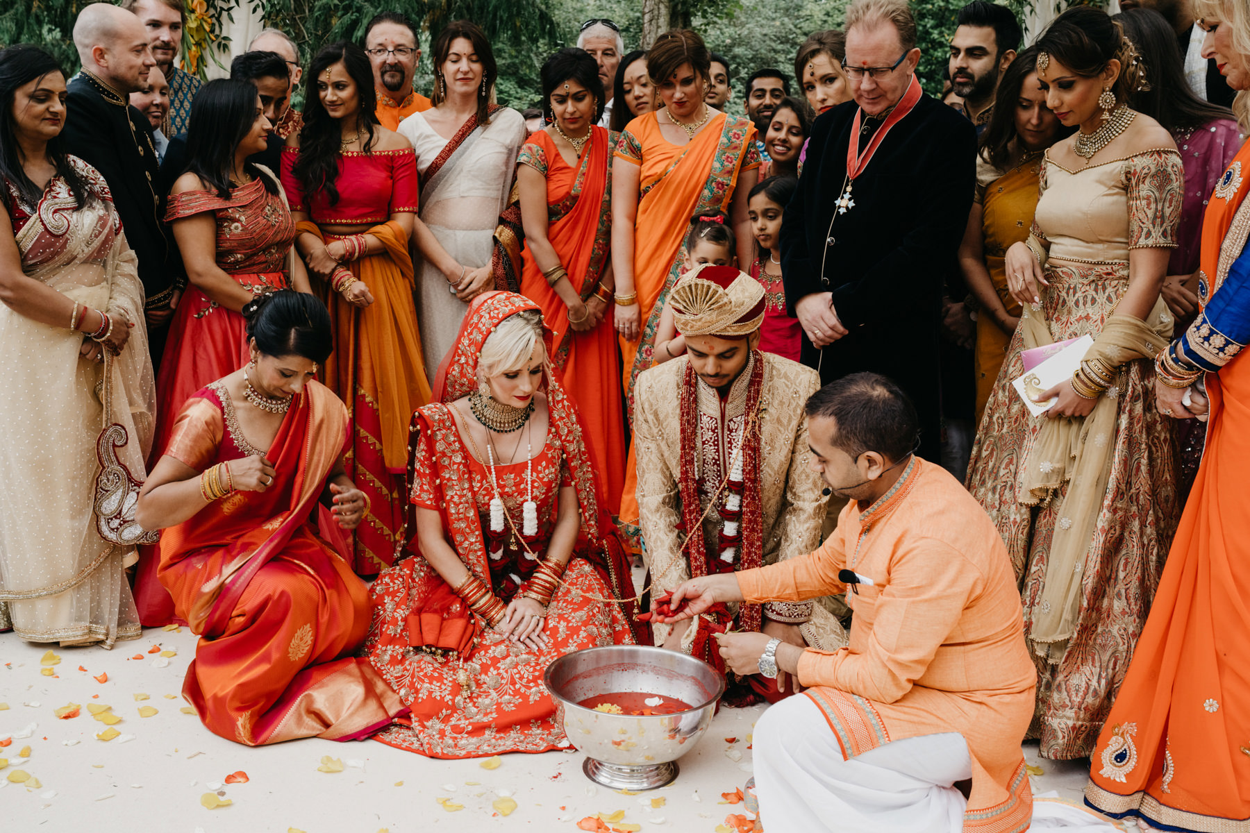 Vibrant Hindu Irish wedding photography | The K Club wedding venue 151