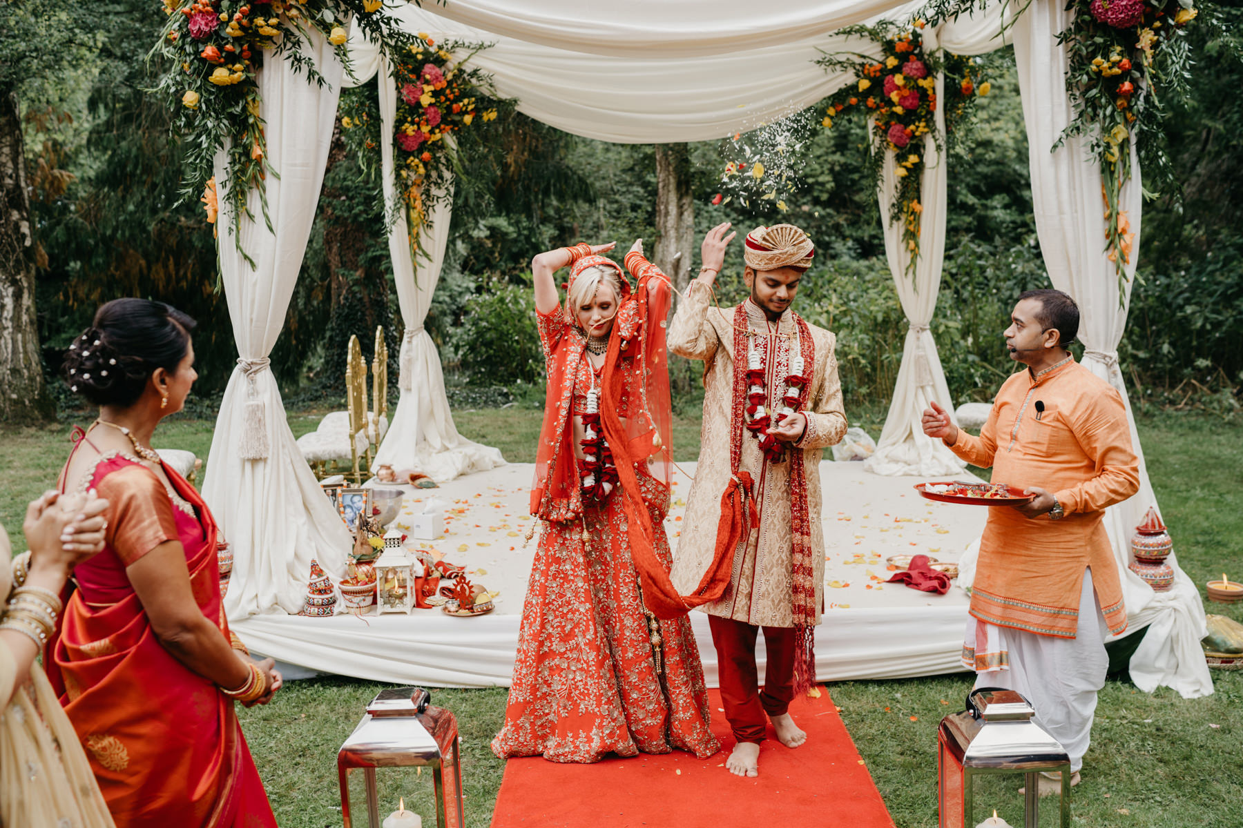 Vibrant Hindu Irish wedding photography | The K Club wedding venue 155