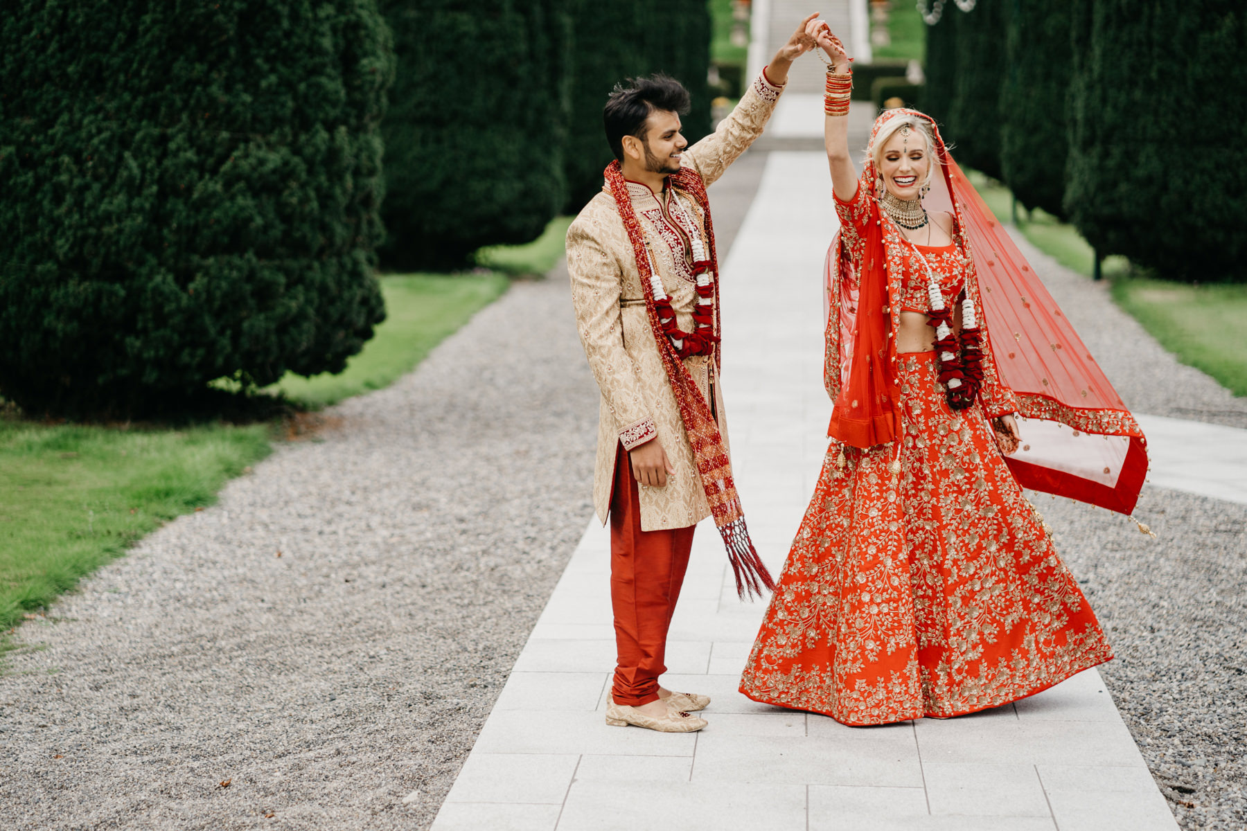 Vibrant Hindu Irish wedding photography | The K Club wedding venue 170