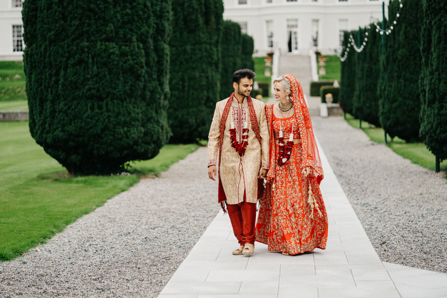 Vibrant Hindu Irish wedding photography | The K Club wedding venue 171