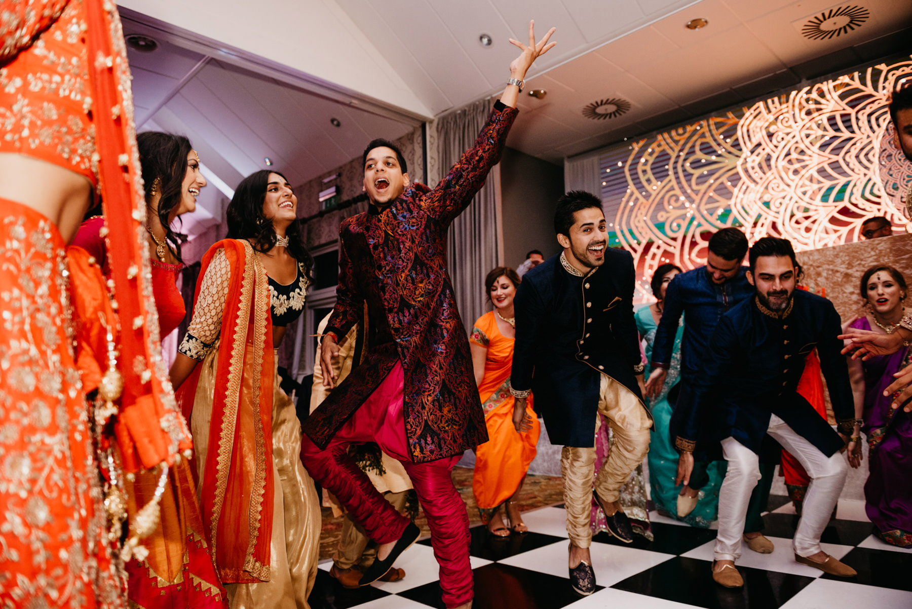 Vibrant Hindu Irish wedding photography | The K Club wedding venue 224