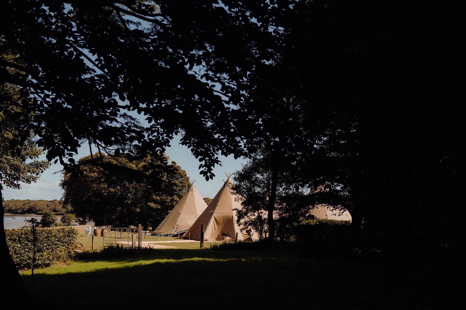 Outdoor Tipi wedding. Inish Beg Estate Ireland