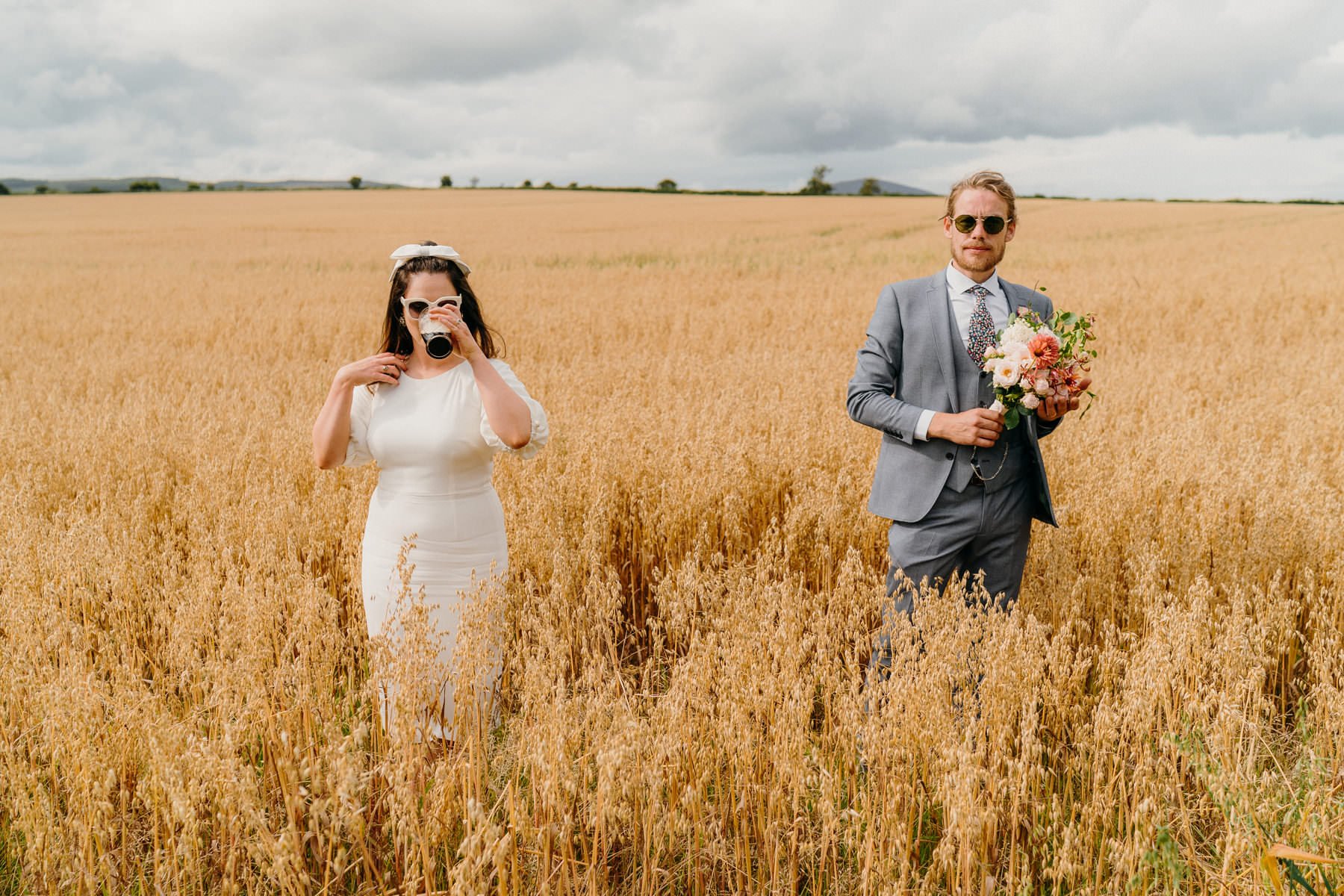 Vibrant home garden wedding in Ireland 97