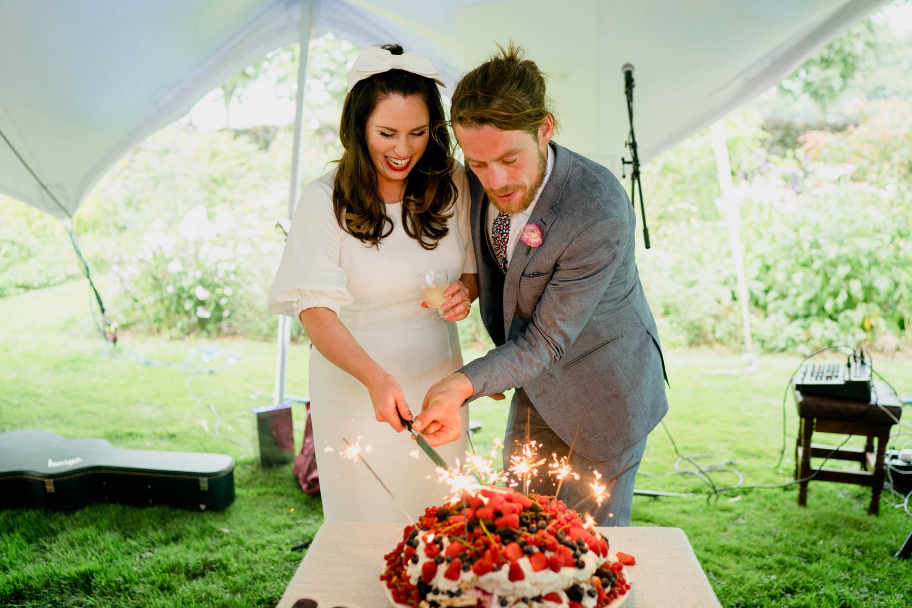 Vibrant home garden wedding in Ireland 115