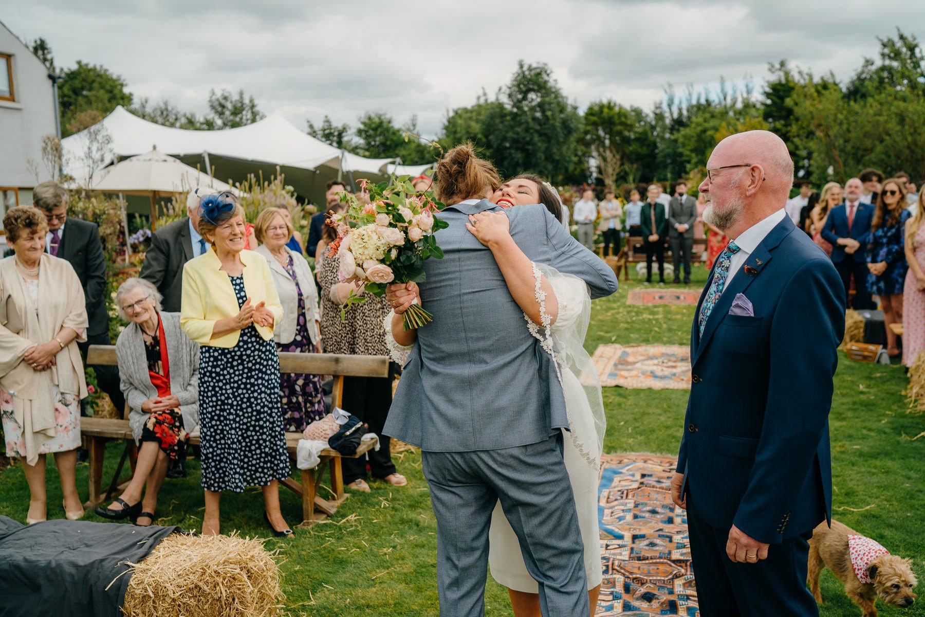 Vibrant home garden wedding in Ireland 43