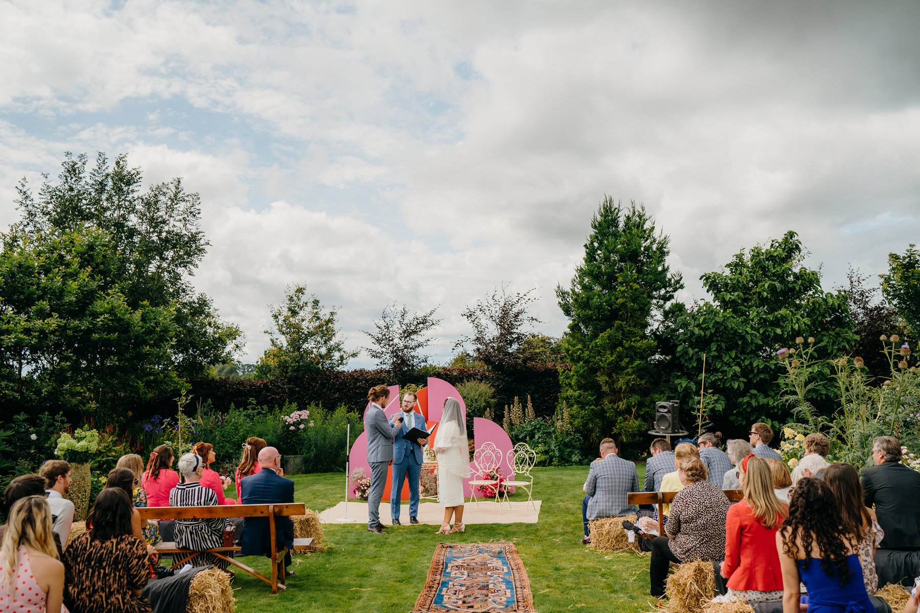 Vibrant home garden wedding in Ireland 51