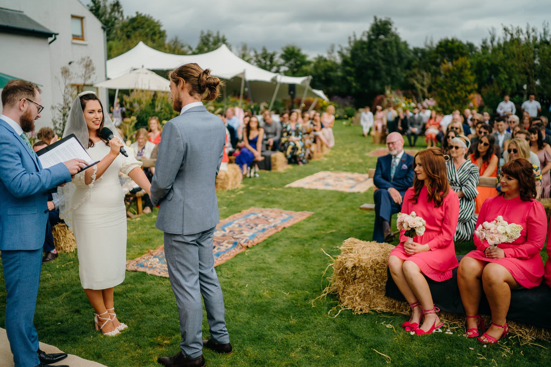 Vibrant home garden wedding in Ireland 53