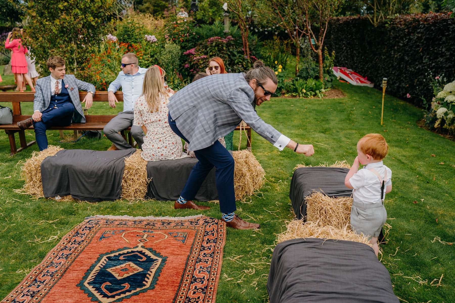 Vibrant home garden wedding in Ireland 64