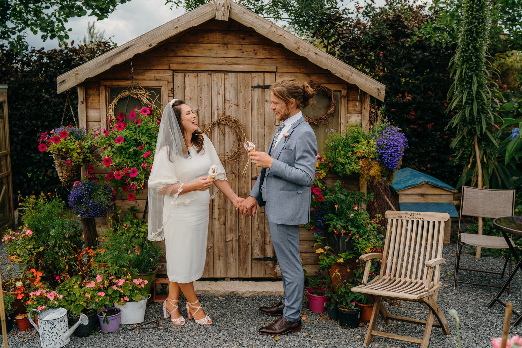 Vibrant home garden wedding in Ireland 66