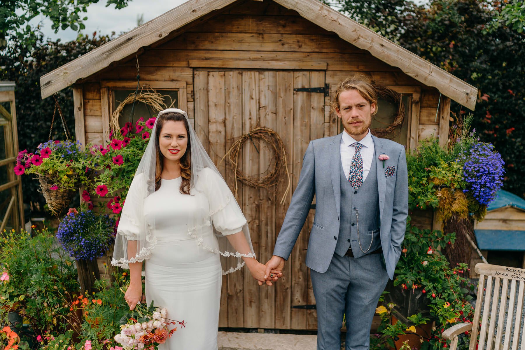 Vibrant home garden wedding in Ireland 67