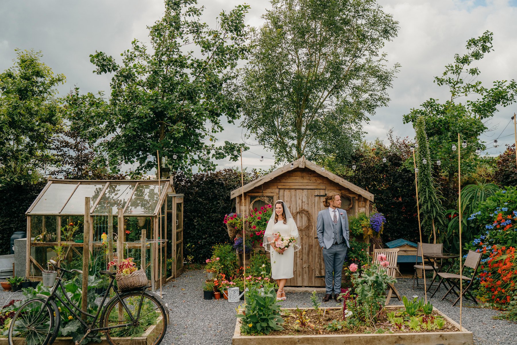 Vibrant home garden wedding in Ireland 68