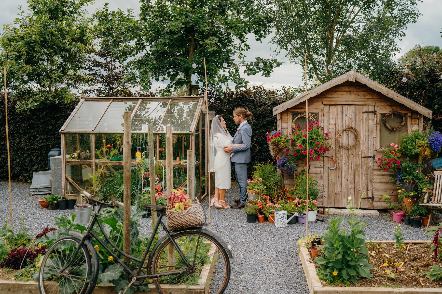 Vibrant home garden wedding in Ireland 73