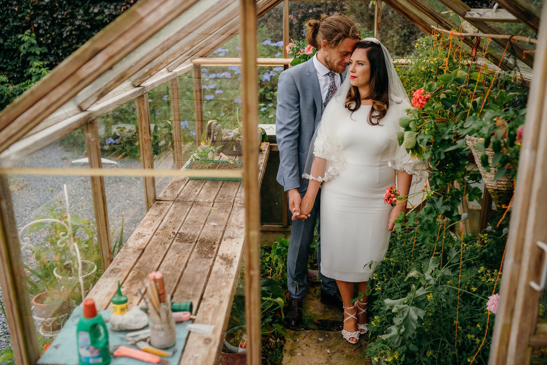 Vibrant home garden wedding in Ireland 76