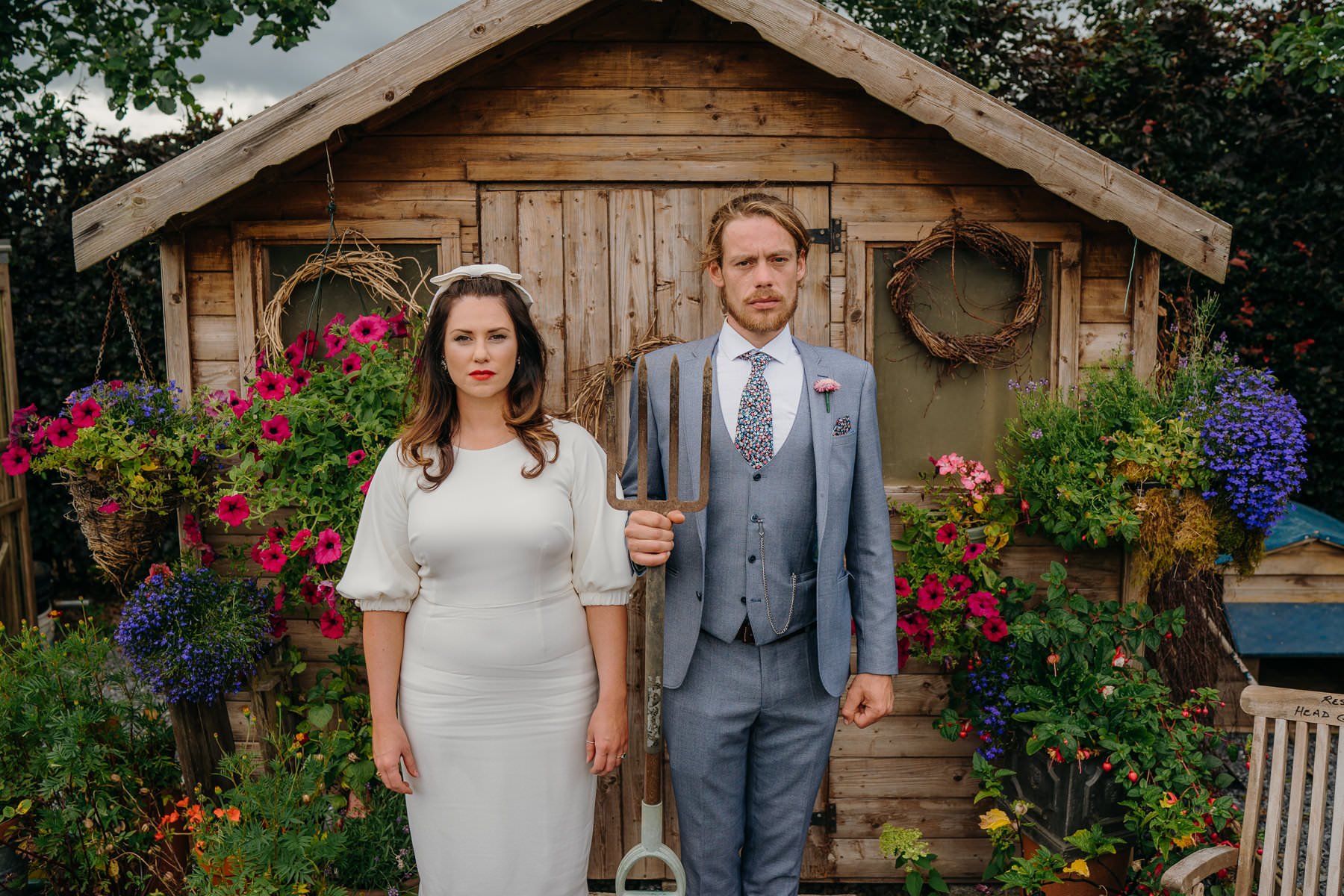 Vibrant home garden wedding in Ireland 77