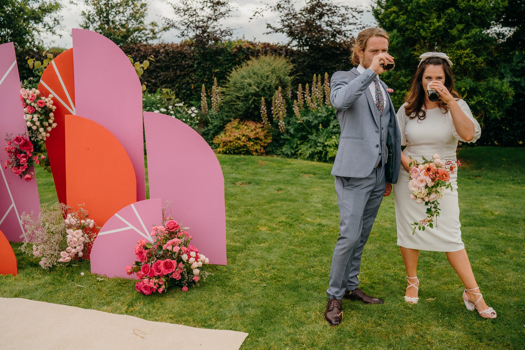 Vibrant home garden wedding in Ireland 88