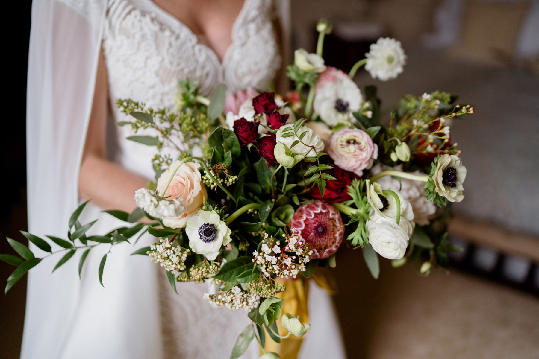 Cloughjordan House Winter Wedding flowers details