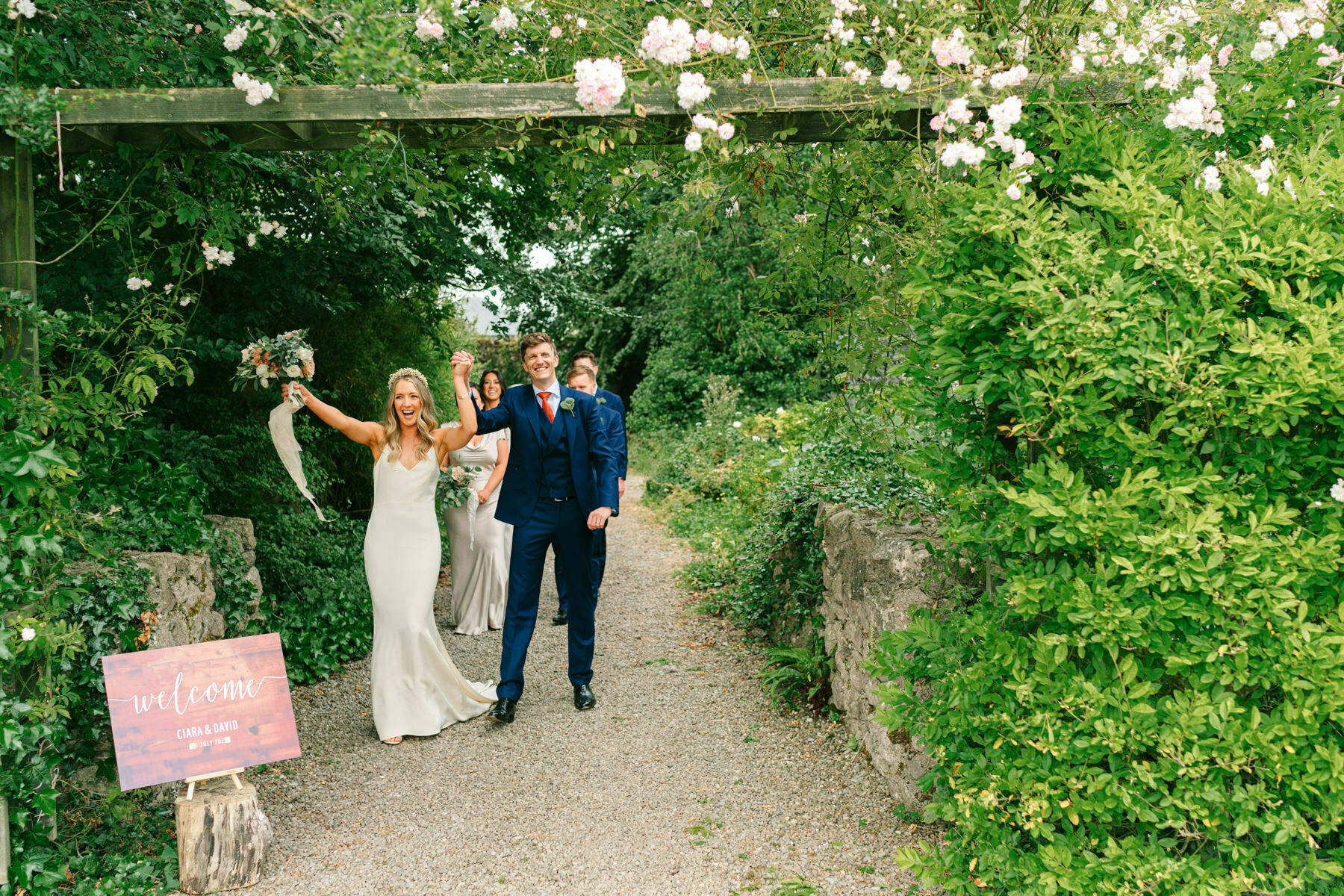 Garden wedding at Cloughjordan House