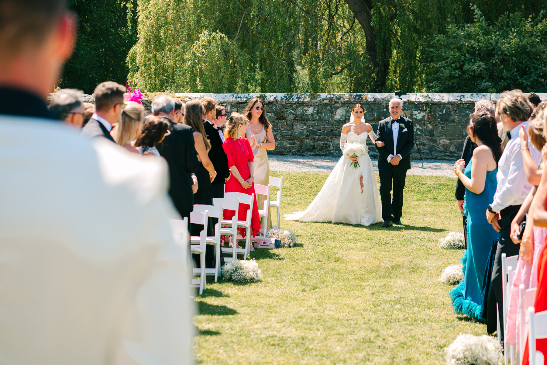 kilkea castle co. Kildare outdoor wedding ceremony