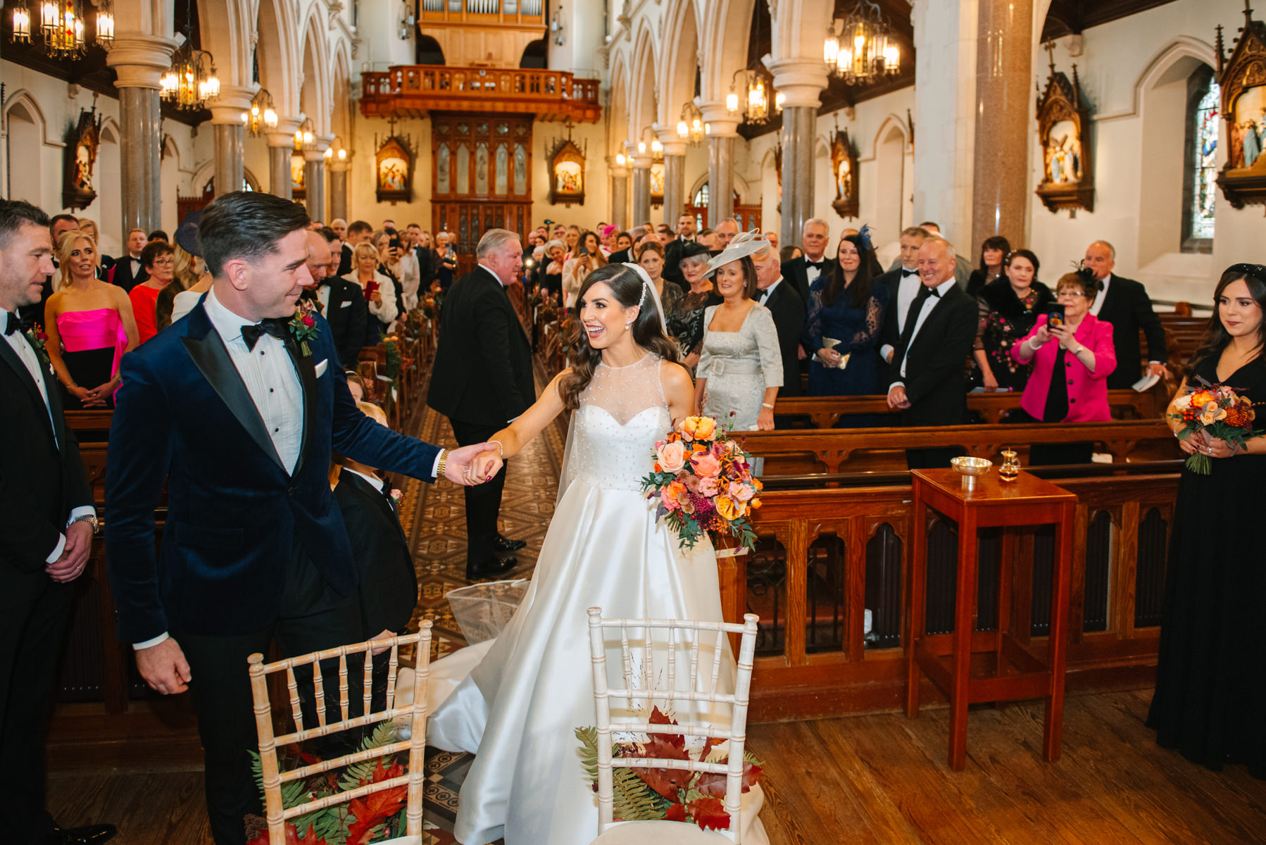 Elegant black tie wedding in Tankardstown House - Ciara and Cillin's autumn fun celebrations. 31