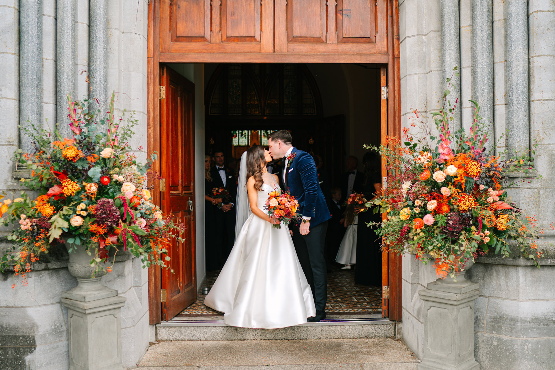 Elegant black tie wedding in Tankardstown House - Ciara and Cillin's autumn fun celebrations. 42