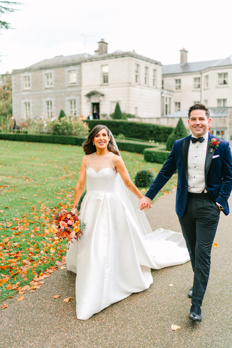 Elegant black tie wedding in Tankardstown House - Ciara and Cillin's autumn fun celebrations. 46