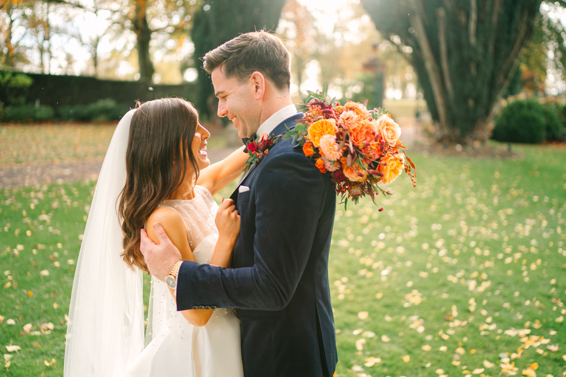 Elegant black tie wedding in Tankardstown House - Ciara and Cillin's autumn fun celebrations. 55