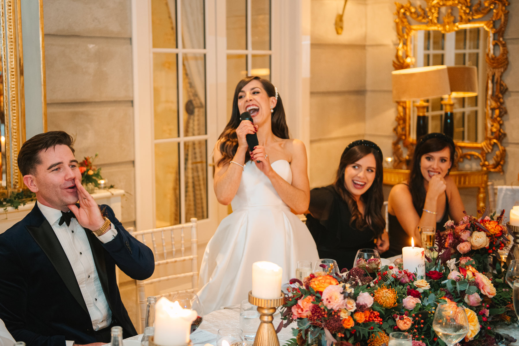 Elegant black tie wedding in Tankardstown House - Ciara and Cillin's autumn fun celebrations. 96