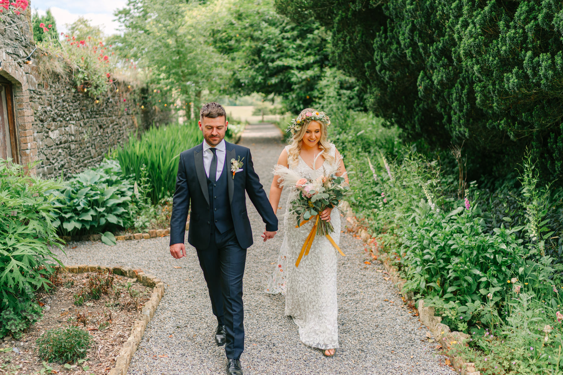 Martinstown relaxed wedding. Siobhan and Ken's rustic fun summer wedding.