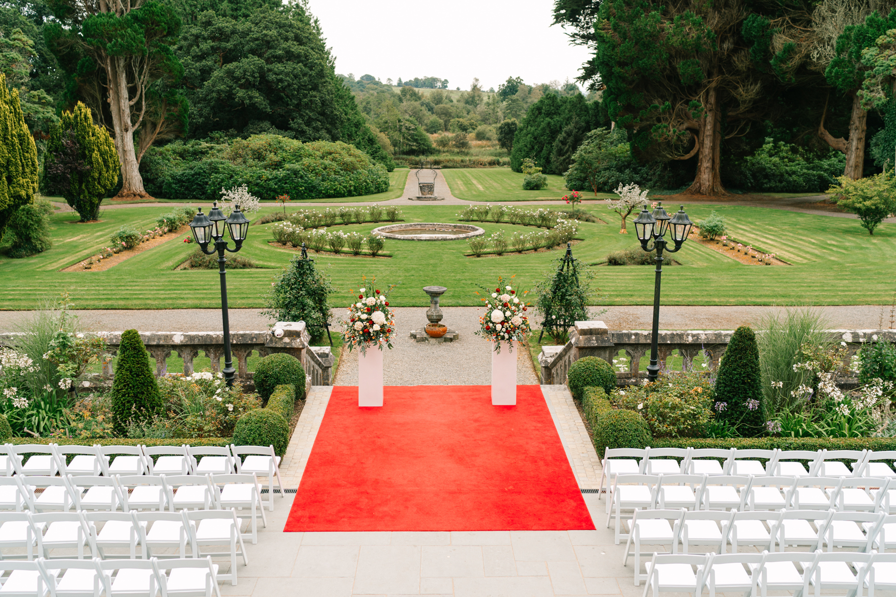 Merkree Castle Wedding venue outdoor ceremony