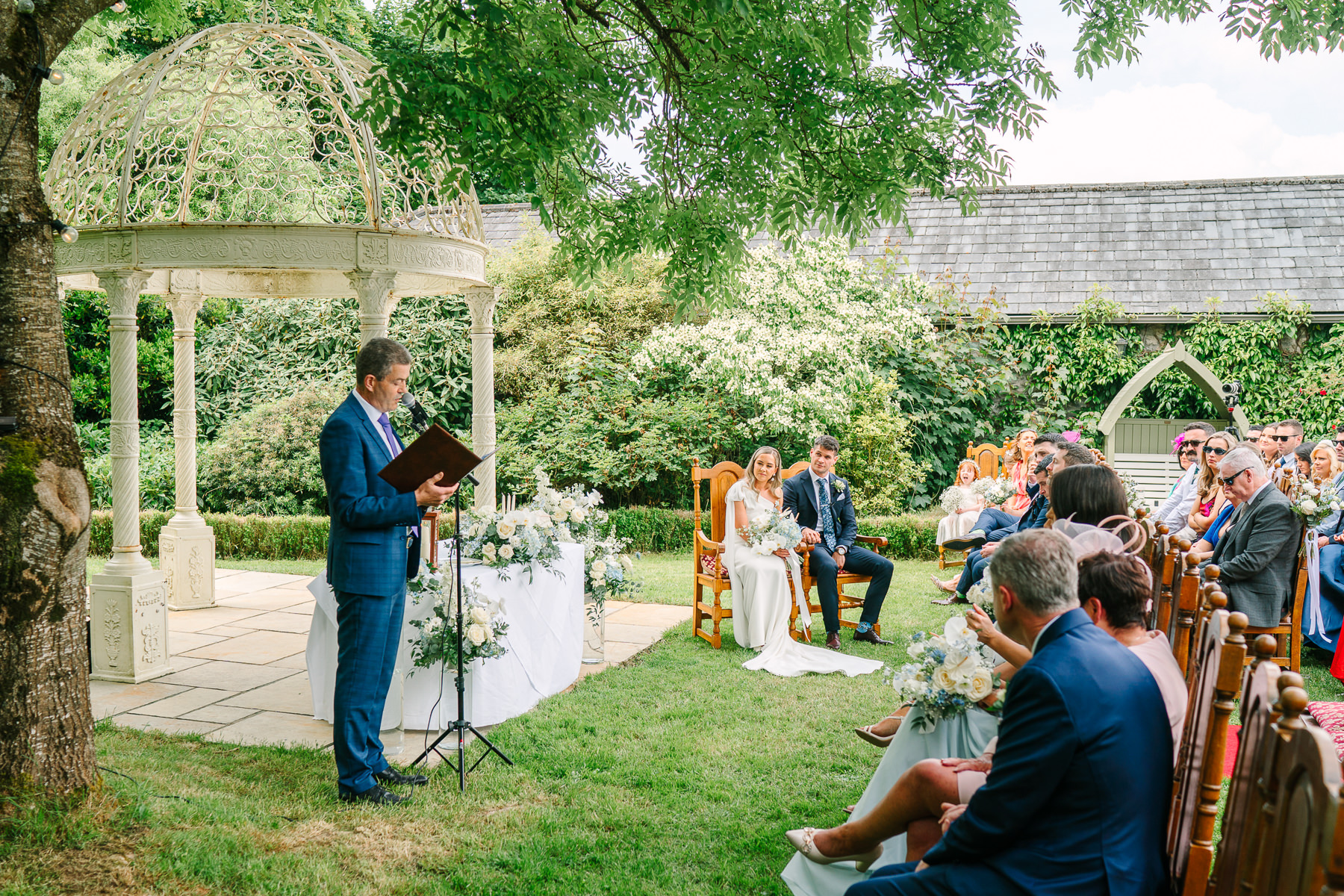 barberstown castle wedding outdoor ceremony